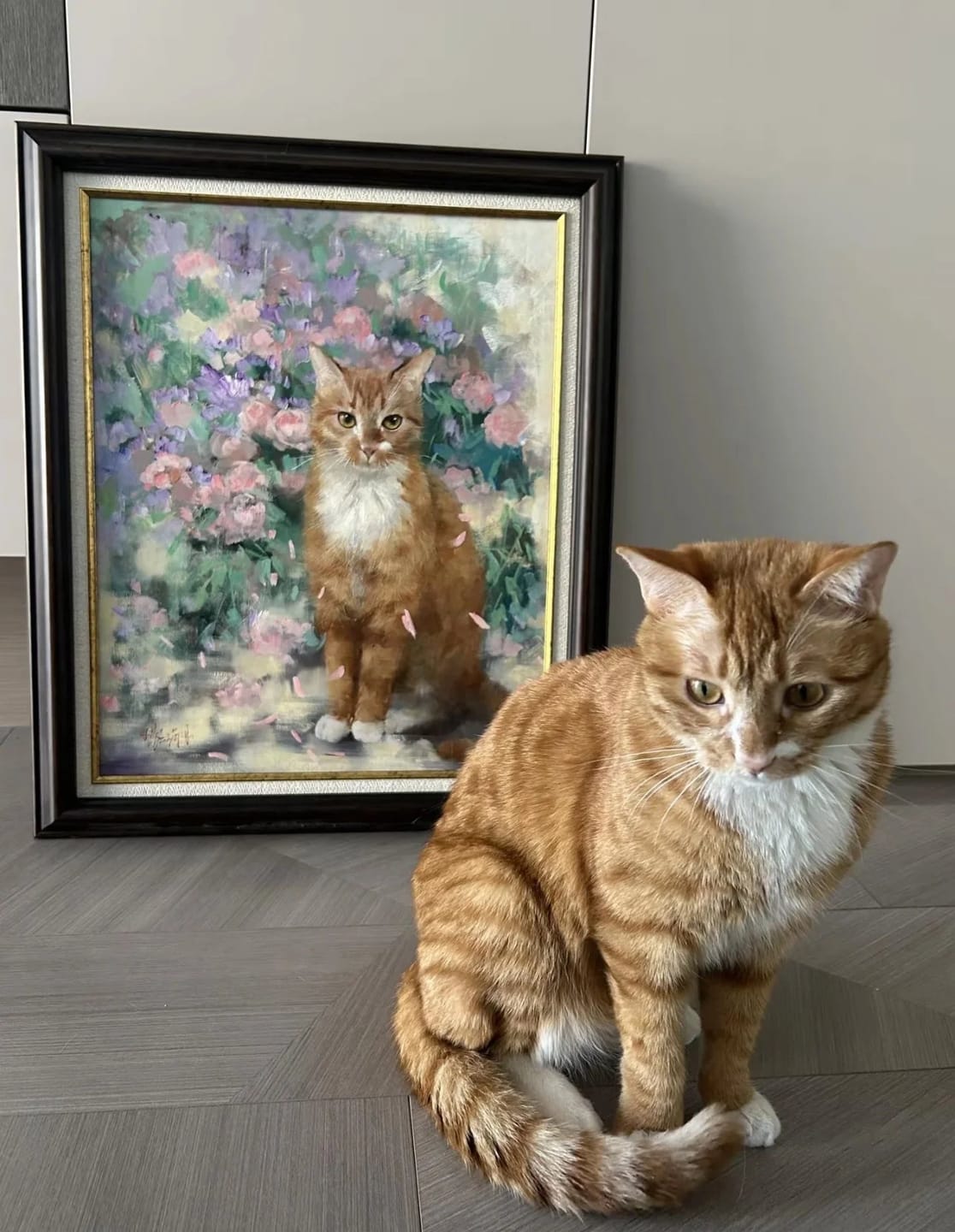 Customer photo review of Modern Pet Portrait | Hand-painted Pet Portrait