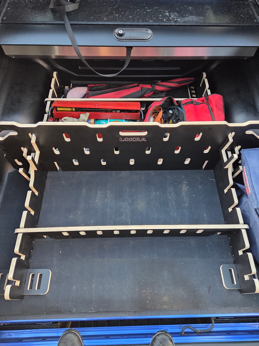 Customer photo review of Ute Tray Storage Divider - Toolbox & Drawer Alternative | LOKRA