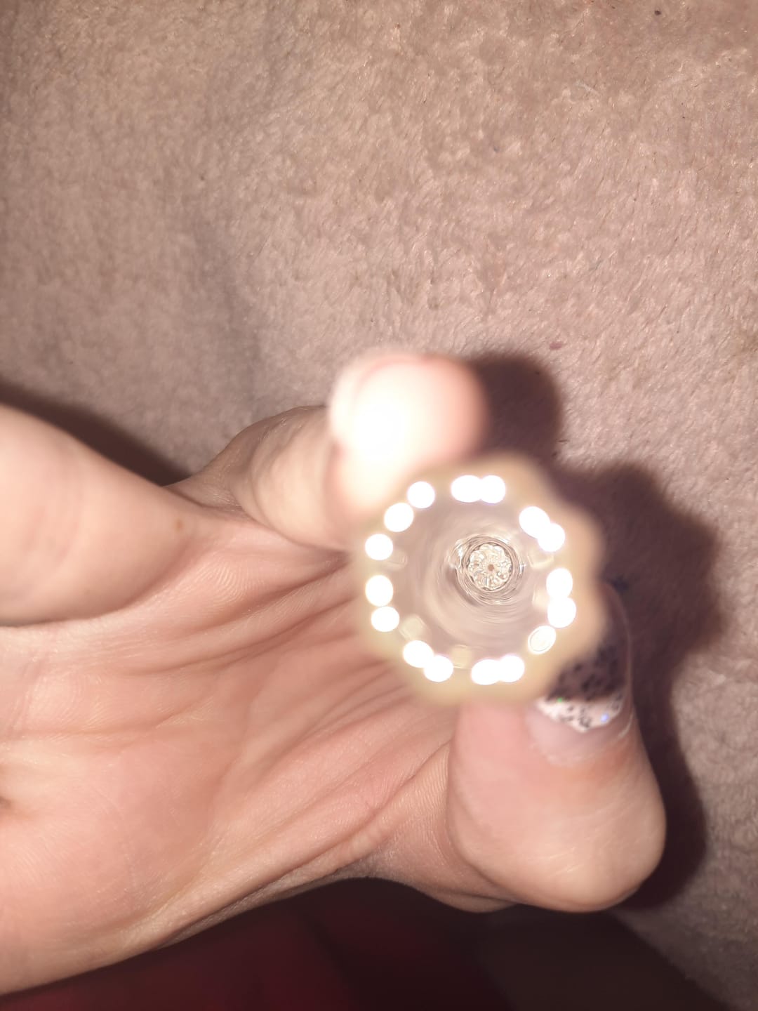Customer photo review of IRIDESCENT TWISTED CHILLUM
