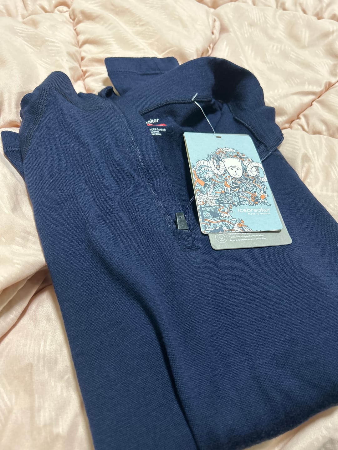 Customer photo review of icebreaker Merino Kids' 260 Tech Long Sleeve Half Zip