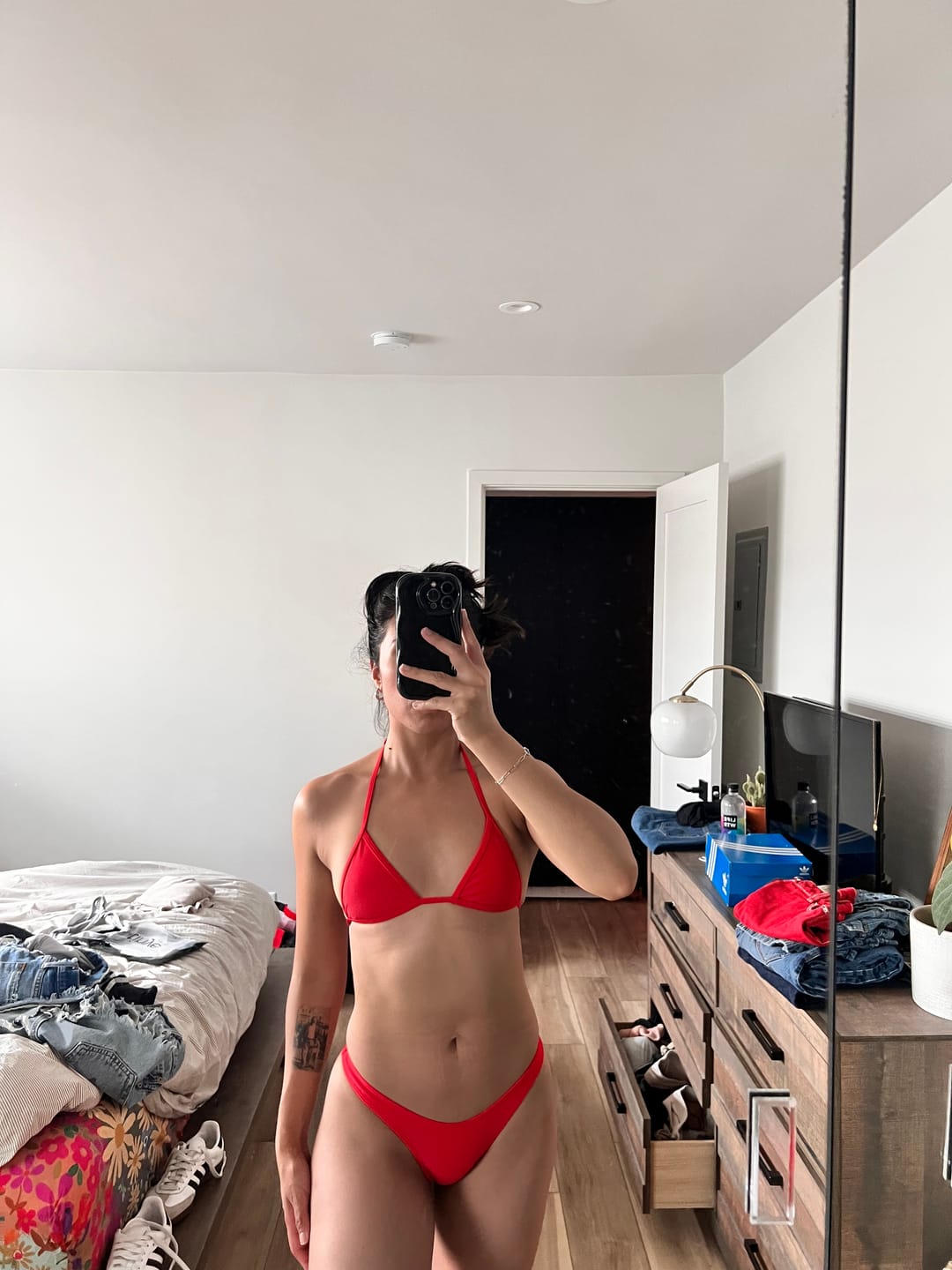 Customer photo review of 002 Bikini Bottoms - Siren Red