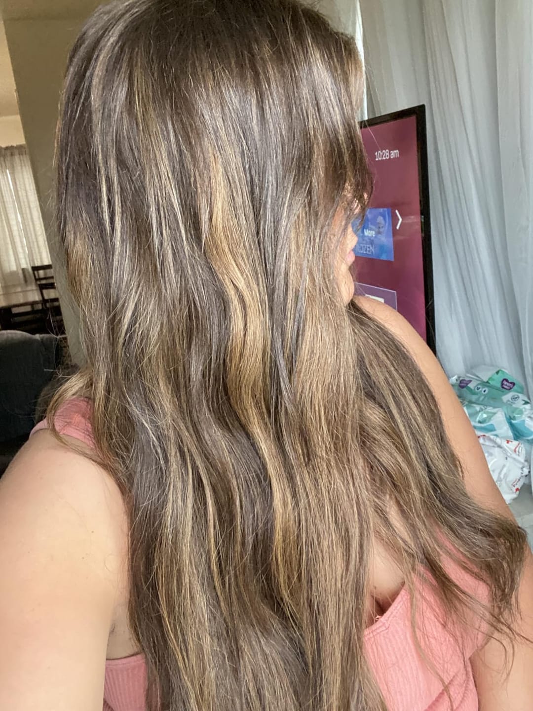 Customer photo review of 13x13cm Human Hair Toppers Mono Base Balayage Brown #4/27/4