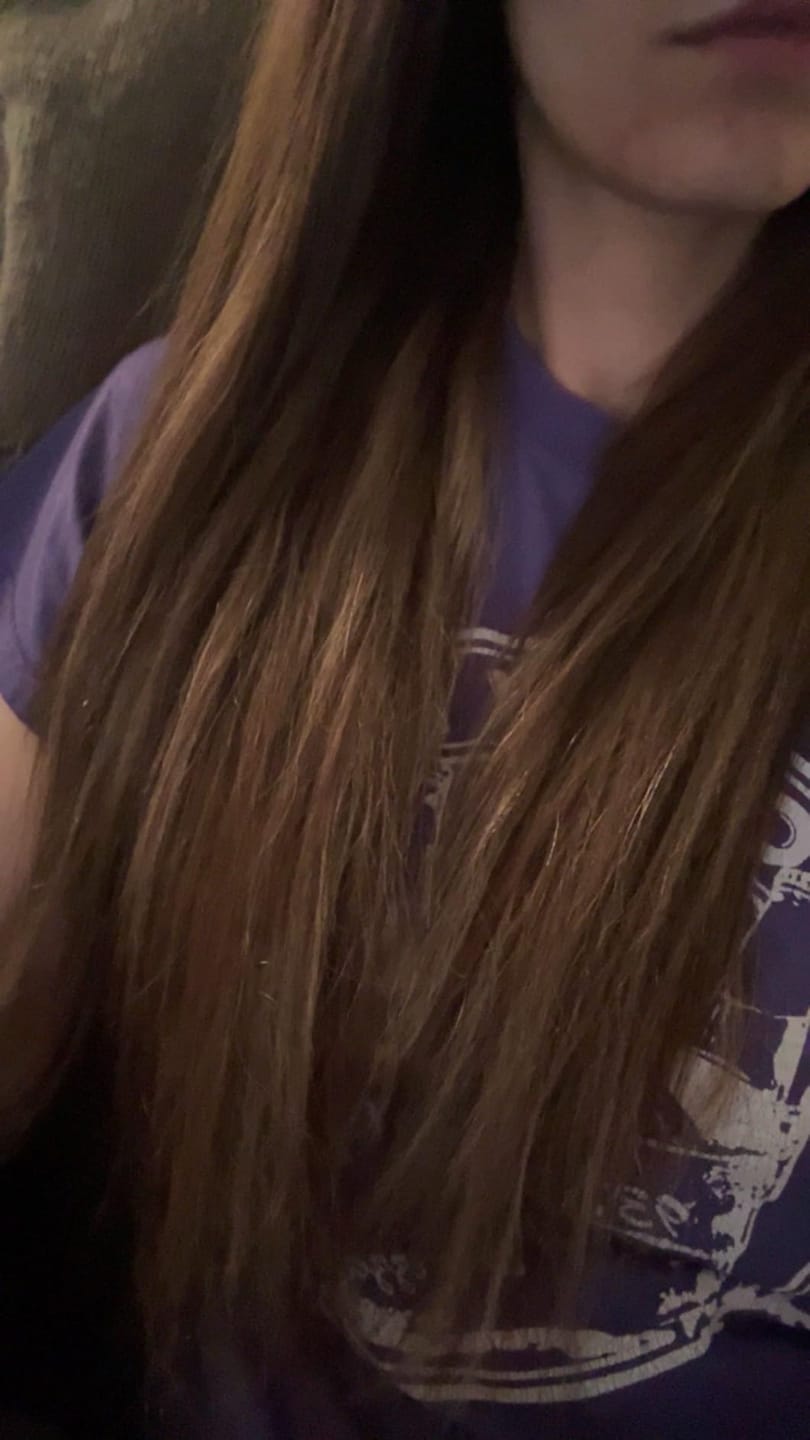 Customer photo review of 6x7 Inches Virgin Human Hair Toppers Mono Base Balayage Blonde #2/6/18