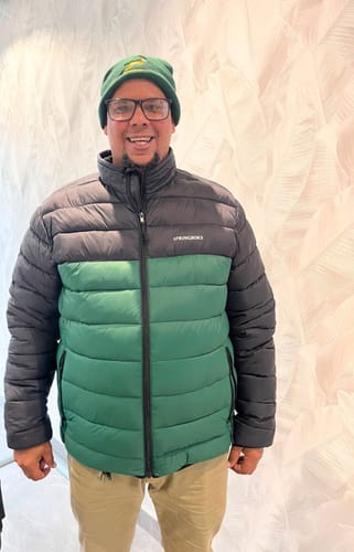 Customer photo review of Springboks WL Two Tone Puffer Jacket- OS Green