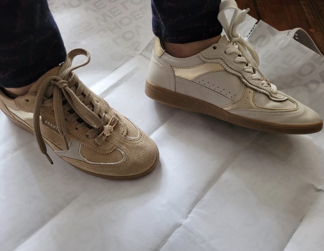 Customer photo review of SNEAKER RETRO CASUAL PIEL BLANCO
