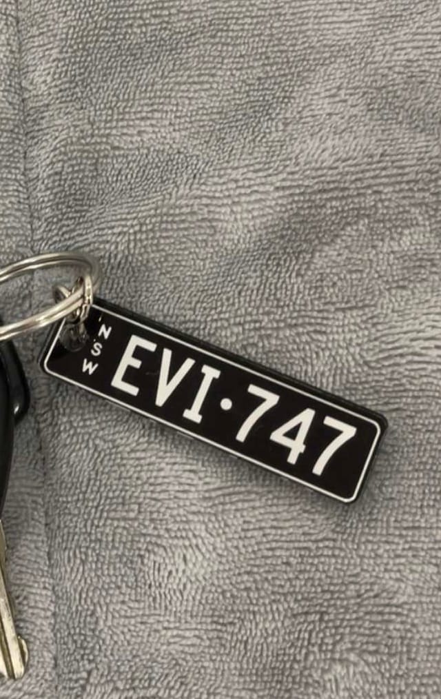 Customer photo review of NSW Premium Range Licence Plate Custom Keychain