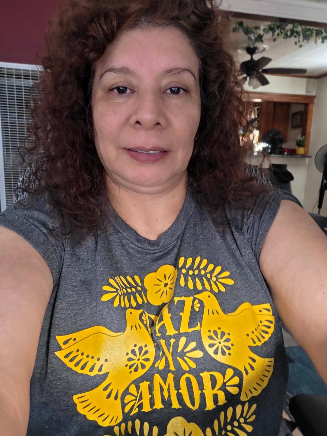 Customer photo review of Paz Y Amor Flowy Muscle Tank