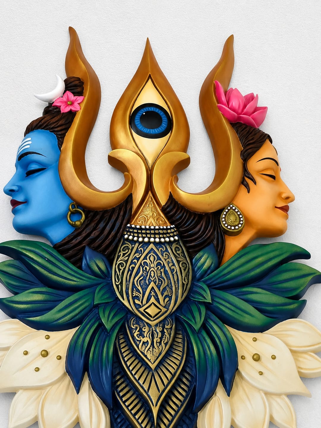 Customer photo review of Shiva Shakti 3d Mural With Trishul and Divine Third Eye - 4ft