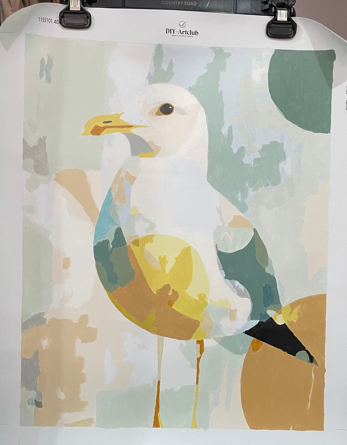 Customer photo review of Curious Seagull | Paint by Number