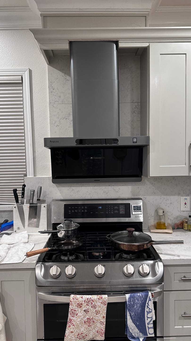 Customer photo review of Arspura 30'' F1 High-Velocity Range Hood