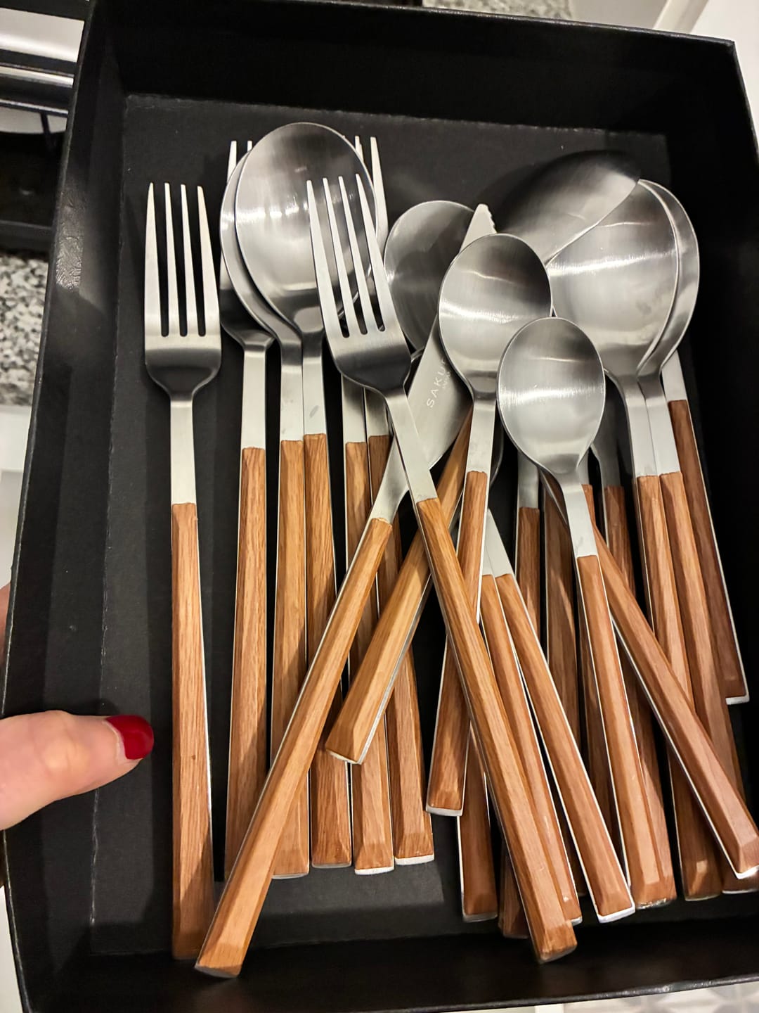 Customer photo review of Set De cubiertos Sakura