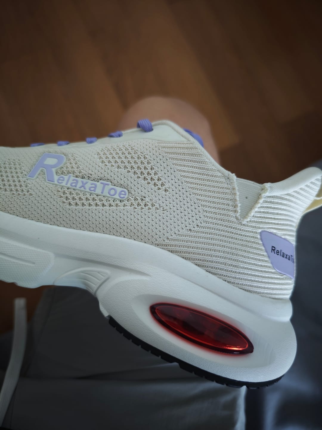 Customer photo review of RelaxaToe Hands-Free Wide Toe Box Walking Shoes