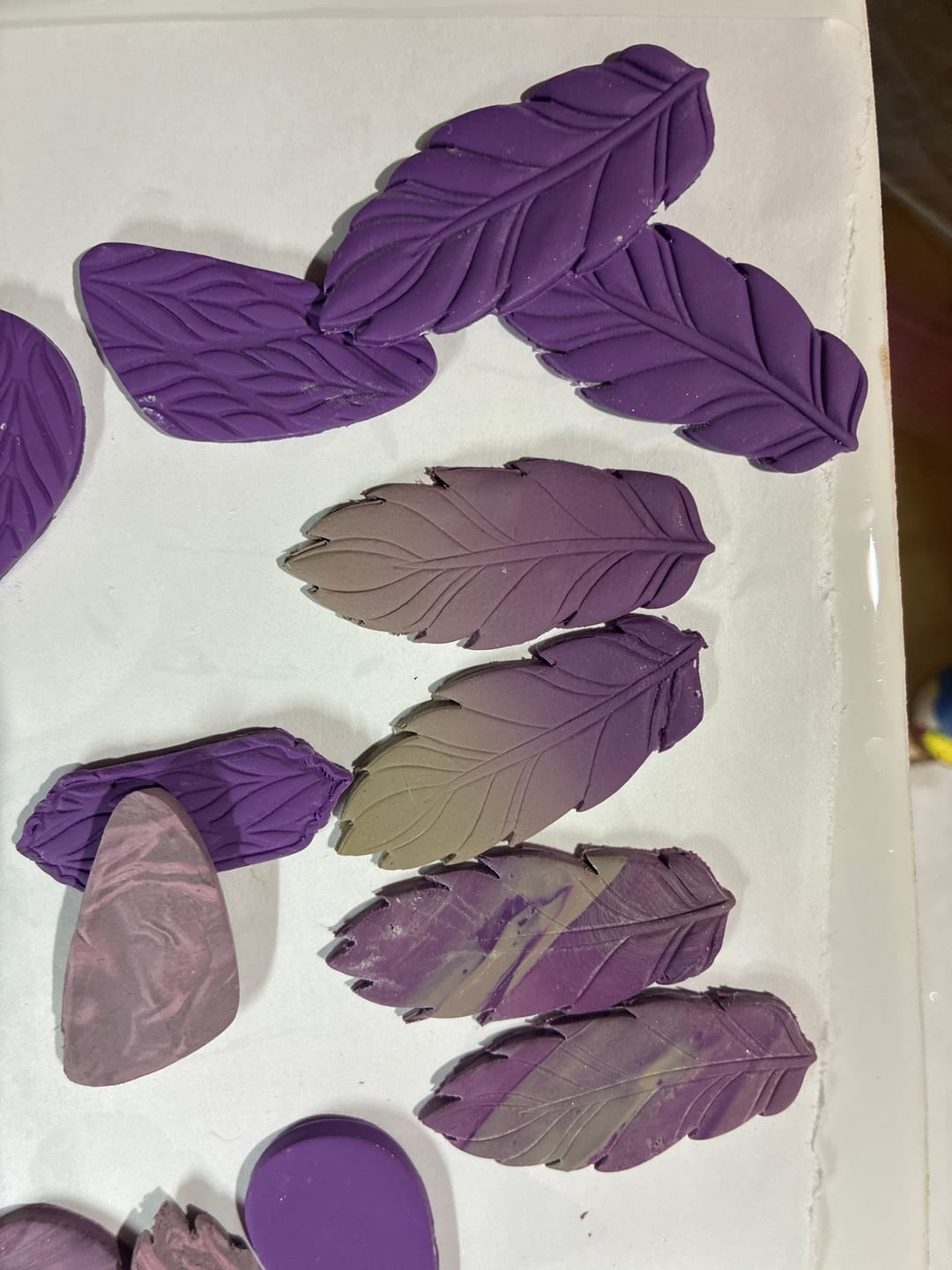 Customer photo review of Feather Polymer Clay Cutters - Mirrored Pair