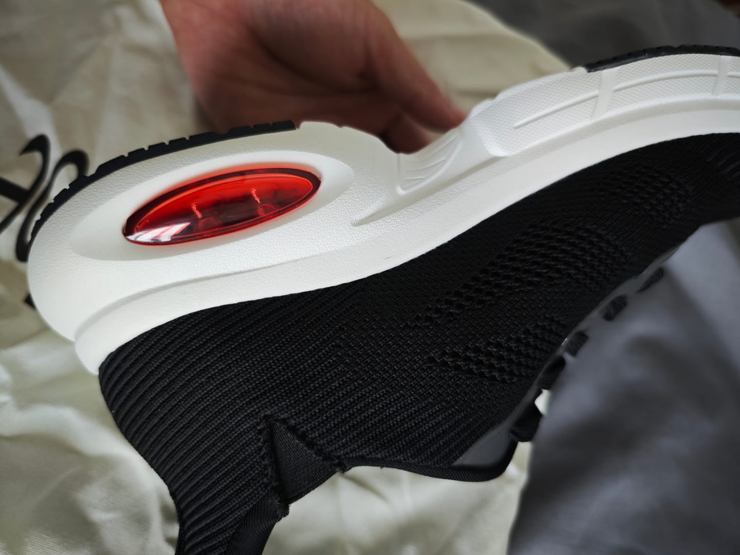 Customer photo review of RelaxaToe Hands-Free Wide Toe Box Walking Shoes