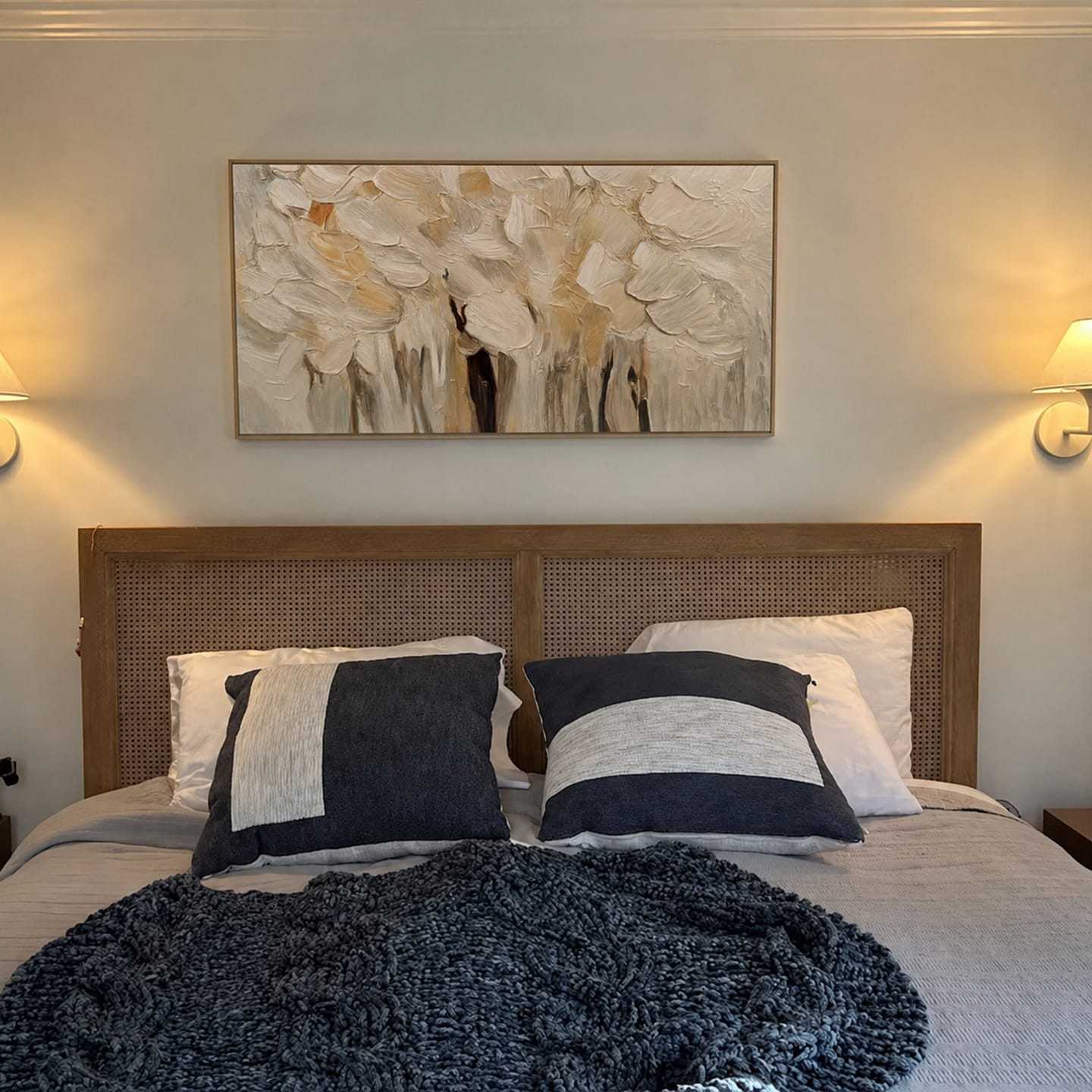 Customer photo review of Flower Abstract Textured Wall Art #FP178