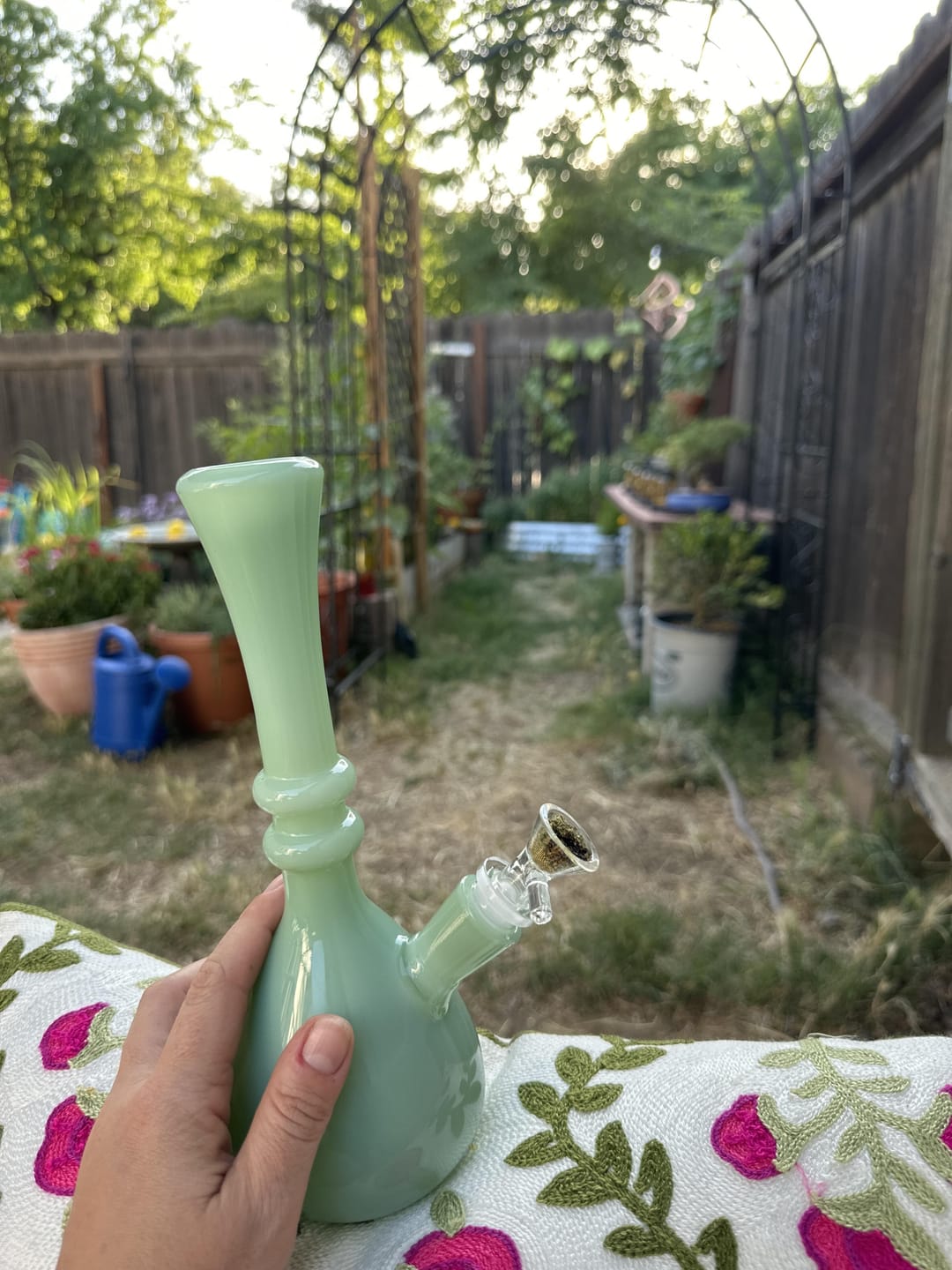 Customer photo review of JADE GENIE BOTTLE BONG
