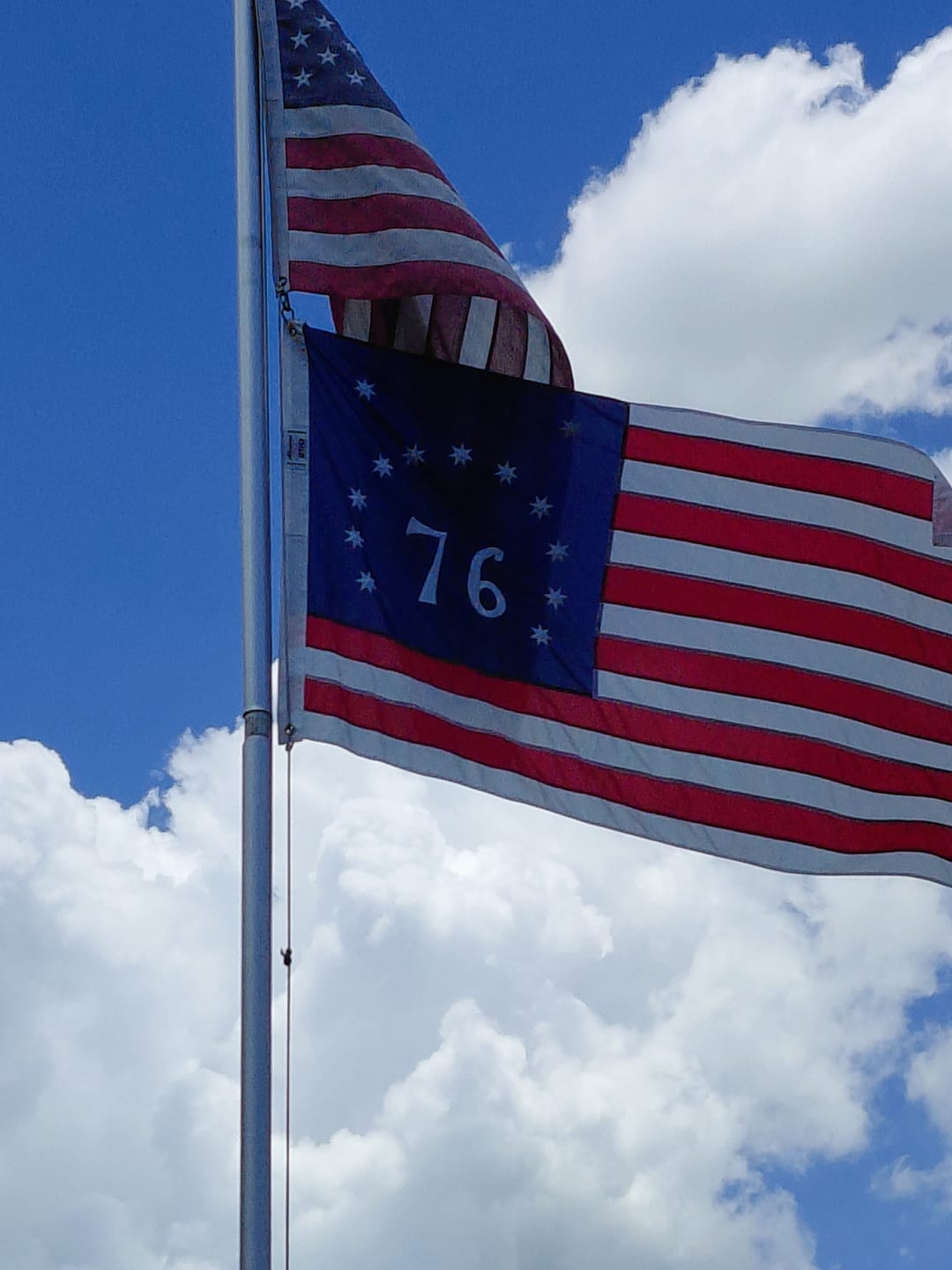 Customer photo review of 3' x 5' Bennington Flag Set