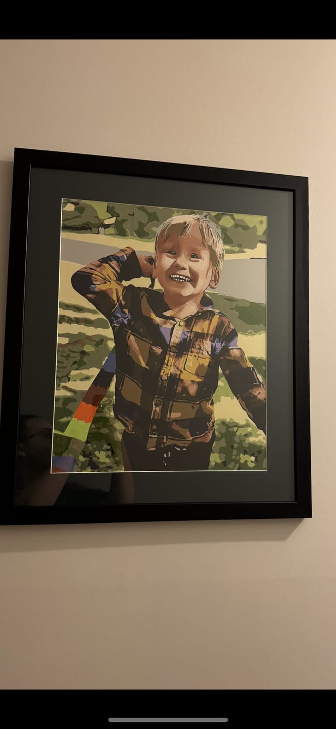 Customer photo review of CUSTOM PAINT BY NUMBER KIT
