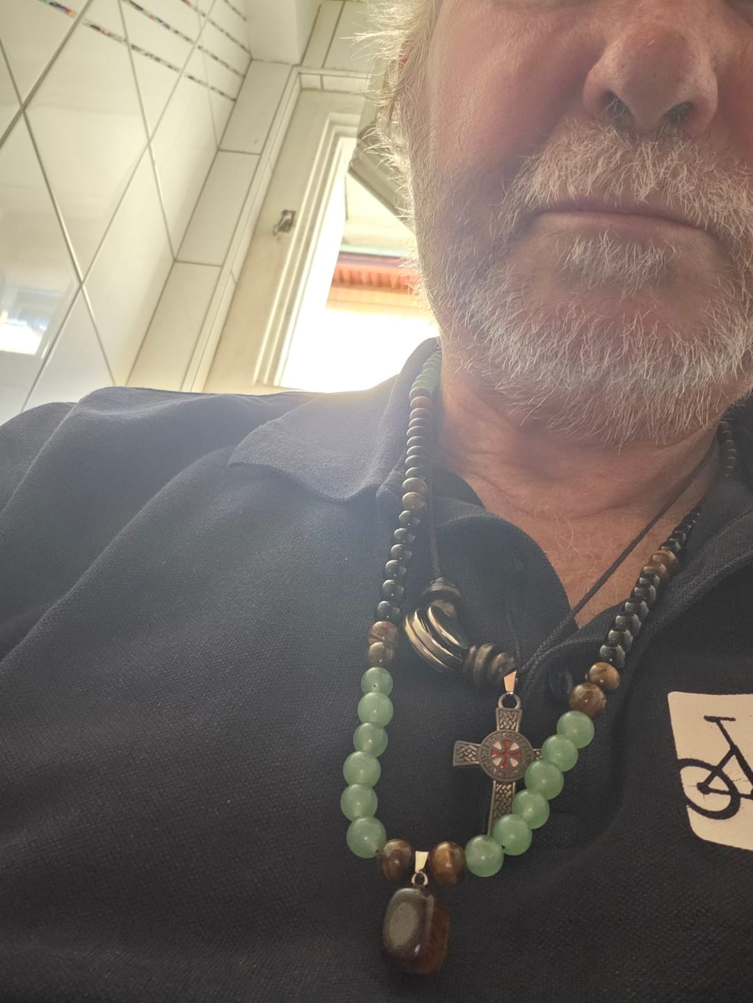 Customer photo review of ✨ Money Attraction Necklace With GreenAventurine & Tiger Eye Pendant Healing Crystal Stone