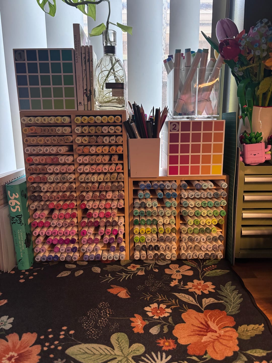 Customer photo review of Ohuhu Bamboo Marker Organizer