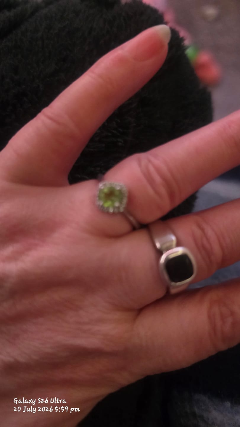 Customer photo review of Natural Peridot Stone Jewelry Set