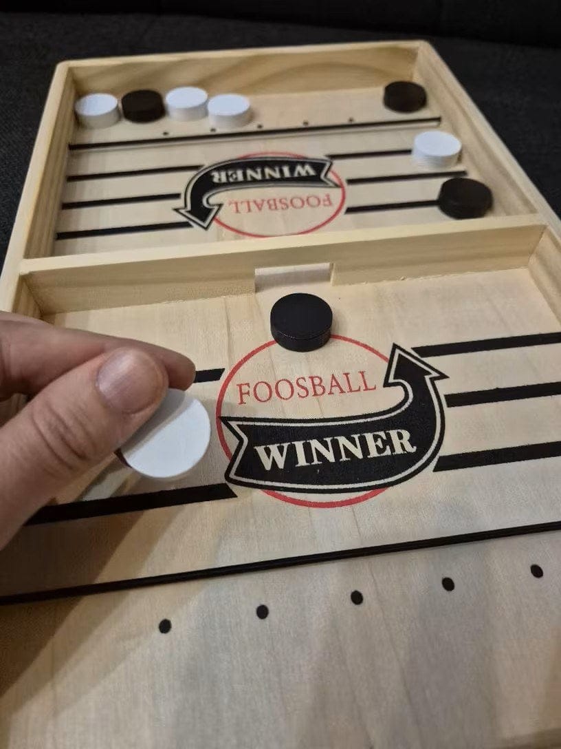 Customer photo review of Schleuder Schach Brettspiel aus Holz | Familienspiel Geschicklichkeit bildschirmfrei Holzspielzeug