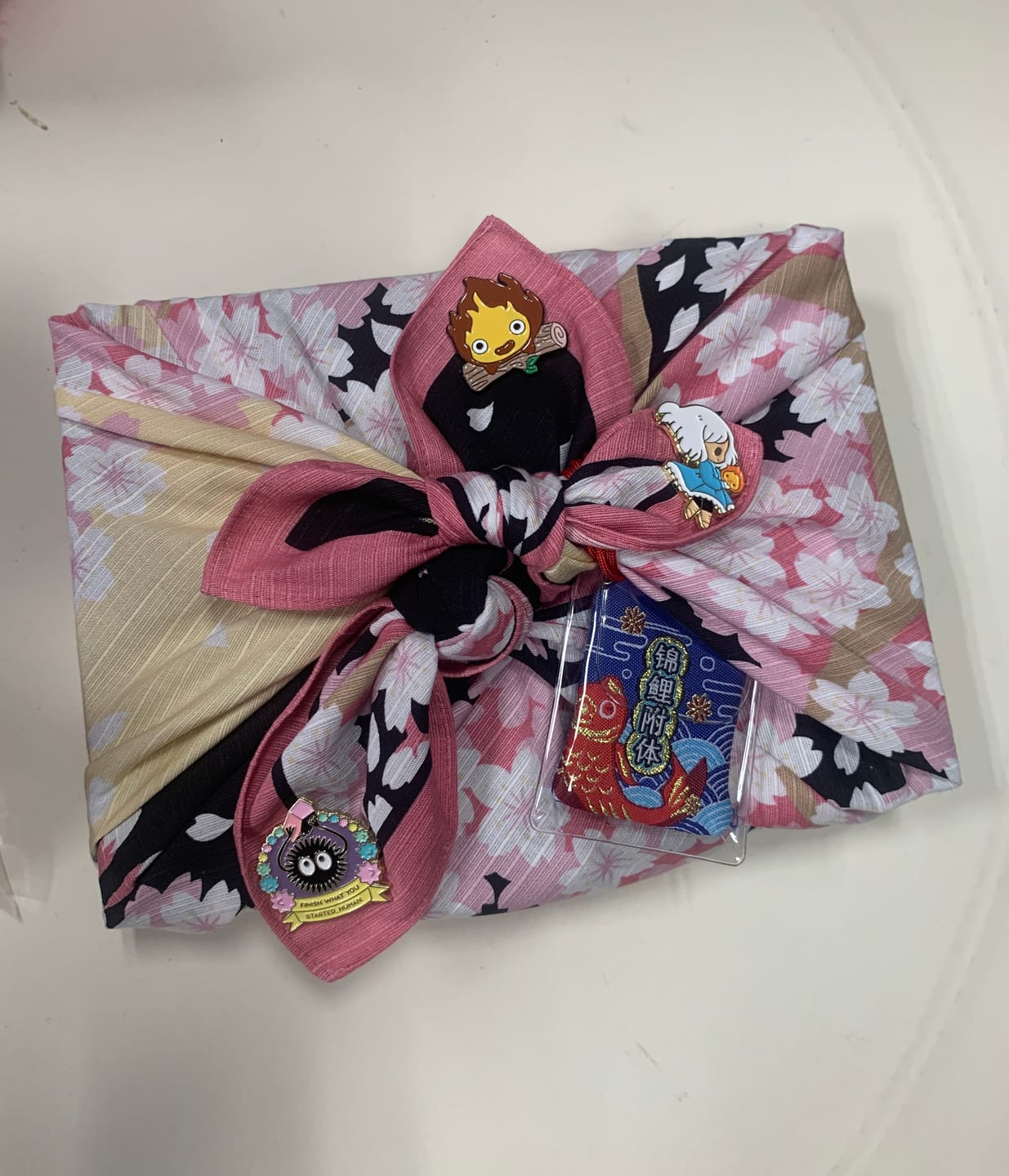 Customer photo review of Sakura giapponese Furoshiki - 50x50 cm