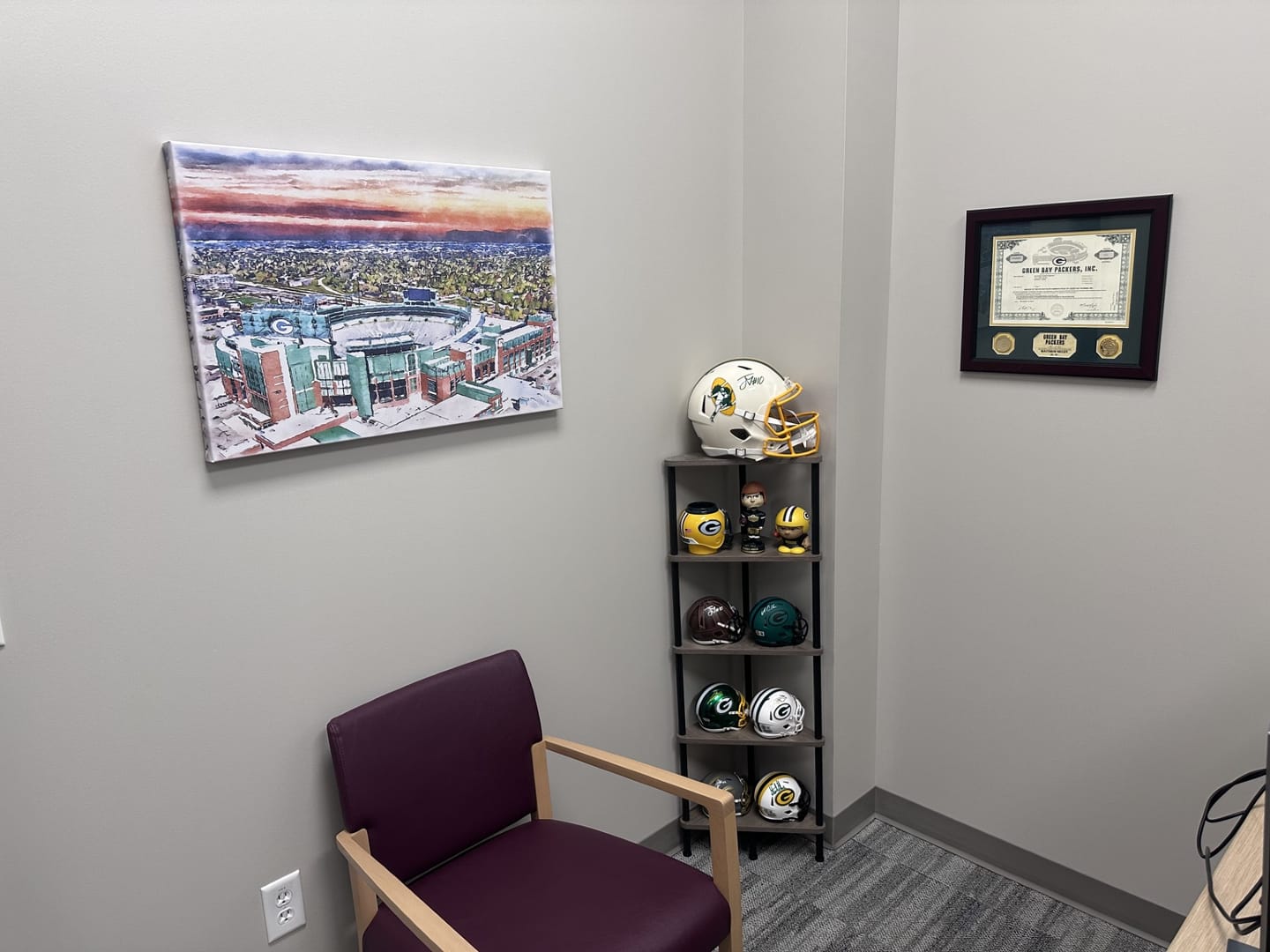 Customer photo review of Packers Stadium Painting Canvas, Lambeau Field Watercolor, Sport Art, Gifts for him, Canvas Print Wall Art