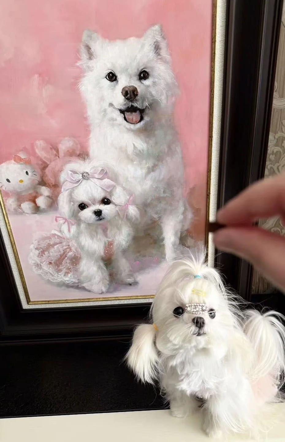 Customer photo review of Modern Pet Portrait | Hand-painted Pet Portrait