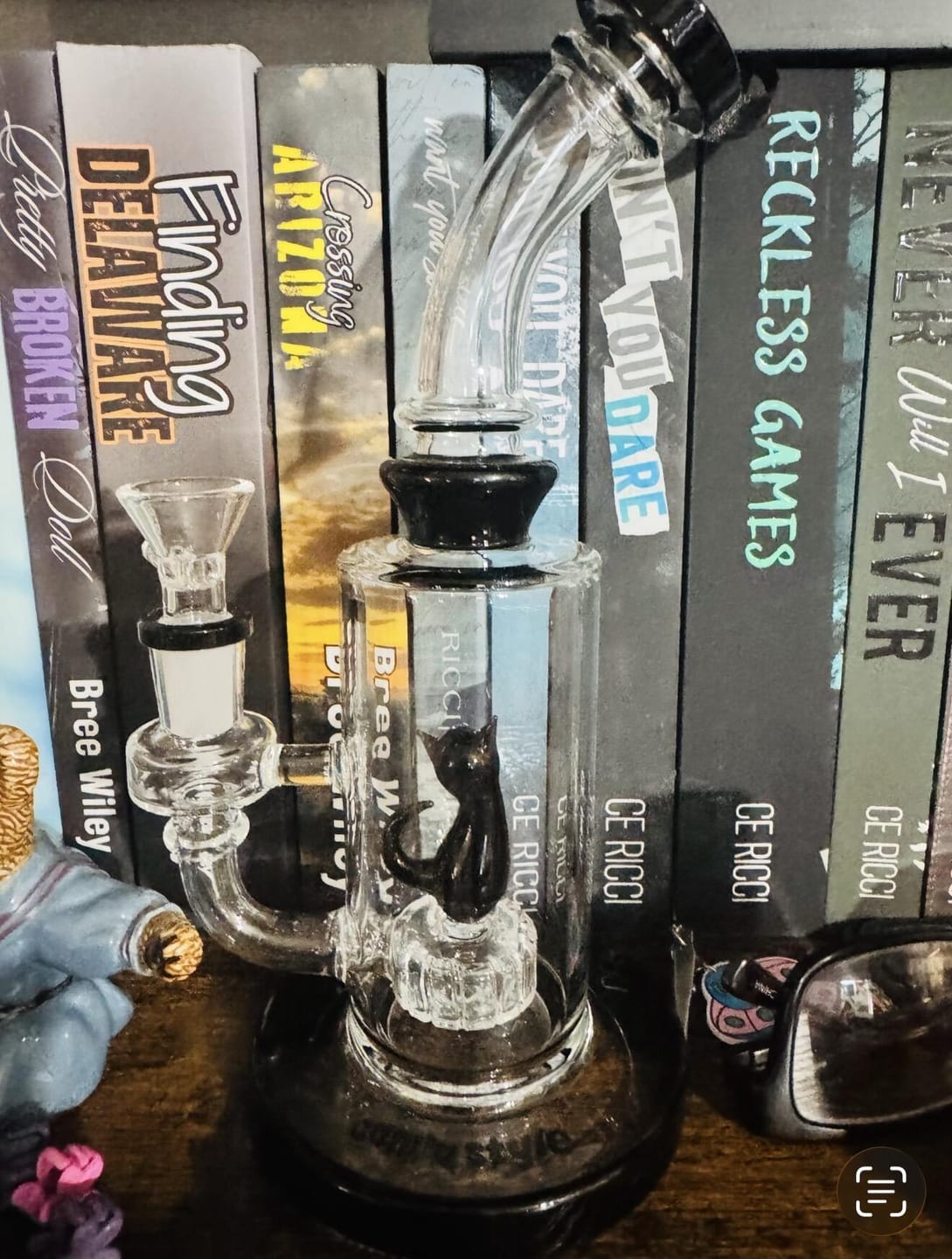 Customer photo review of BLACK CAT FIGURINE BONG