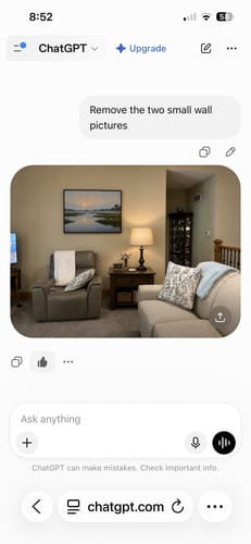 Customer's Rising Stillness Canvas Art hanging on a wall in their lovely living room.