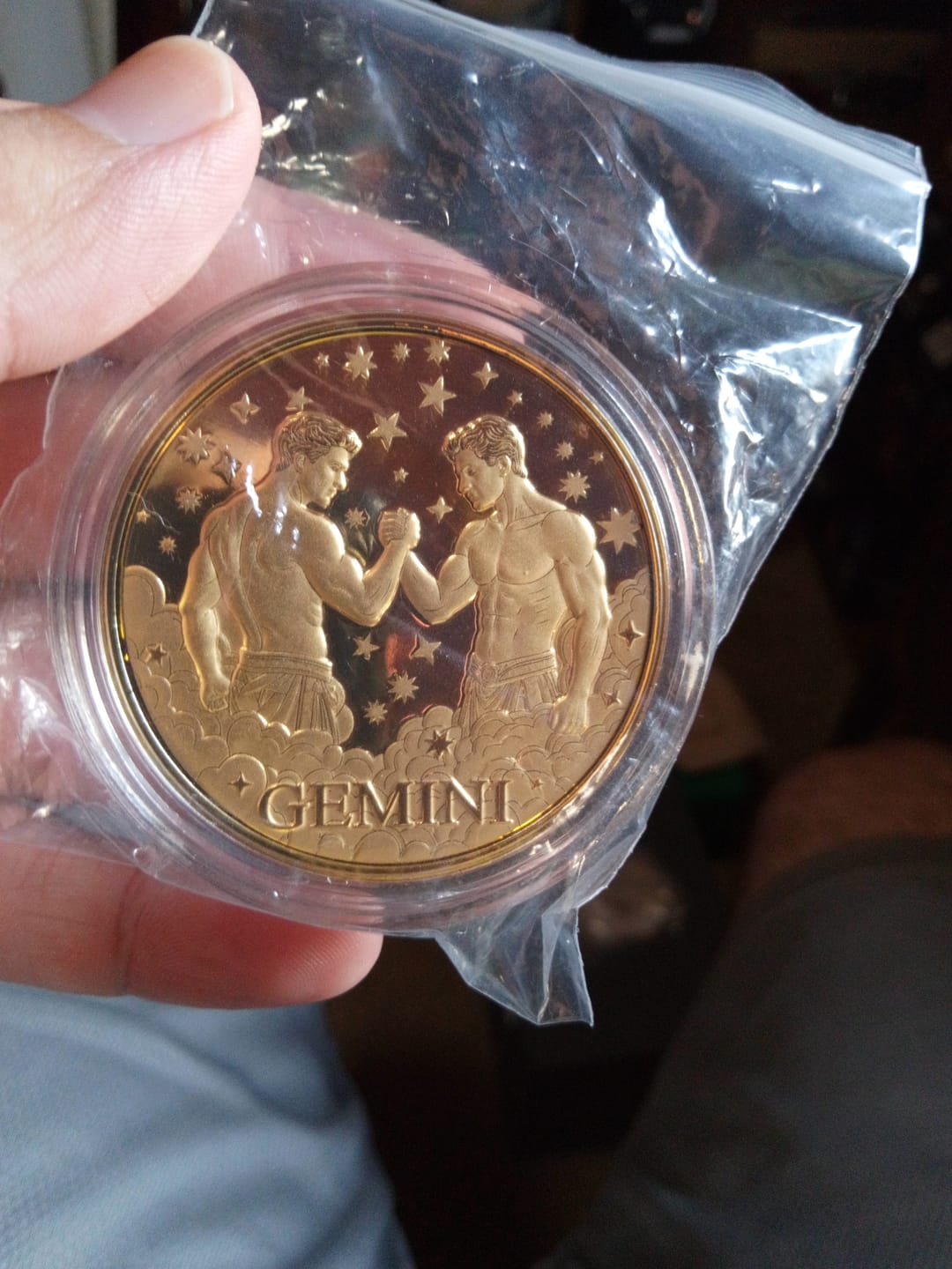 Customer photo review of 24K Yellow Gold (99.99% Gold Purity) Zodiac Sign Coin