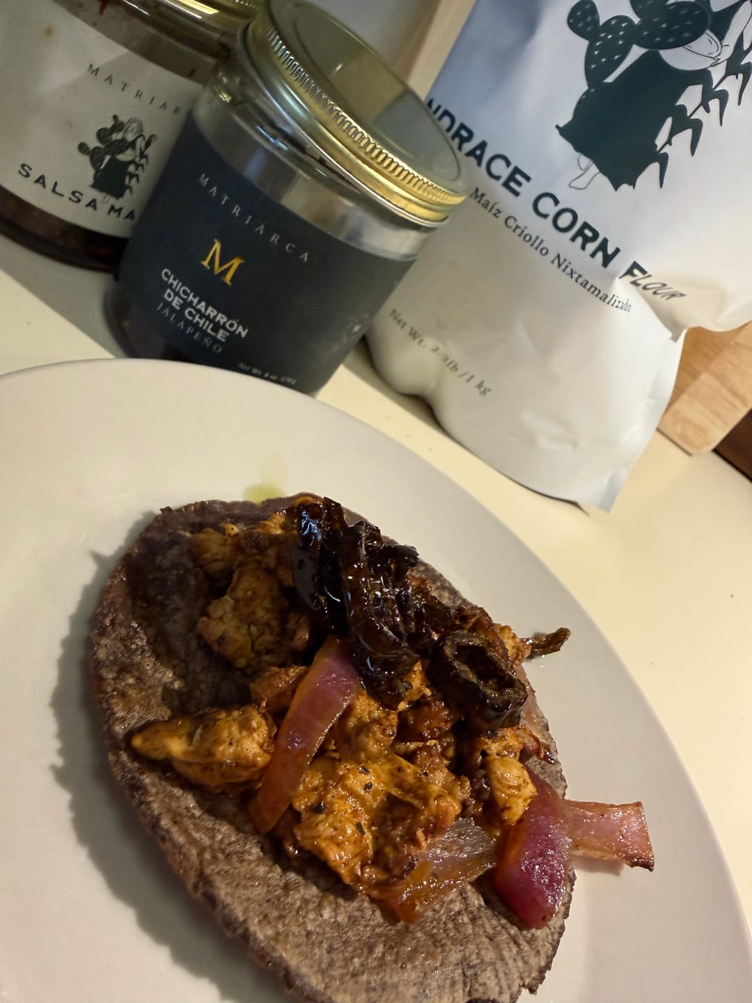 Customer photo review of Maíz rojo chac chob Masaharina – Landrace Corn Masa