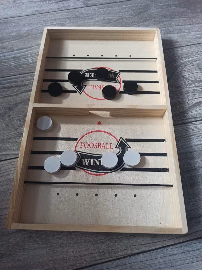 Customer photo review of Schleuder Schach Brettspiel aus Holz | Familienspiel Geschicklichkeit bildschirmfrei Holzspielzeug