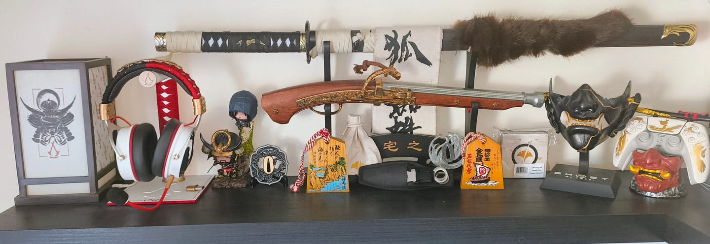 Customer photo review of Ghost of Yotei - Lone Wolf Display (Straight) Katana
