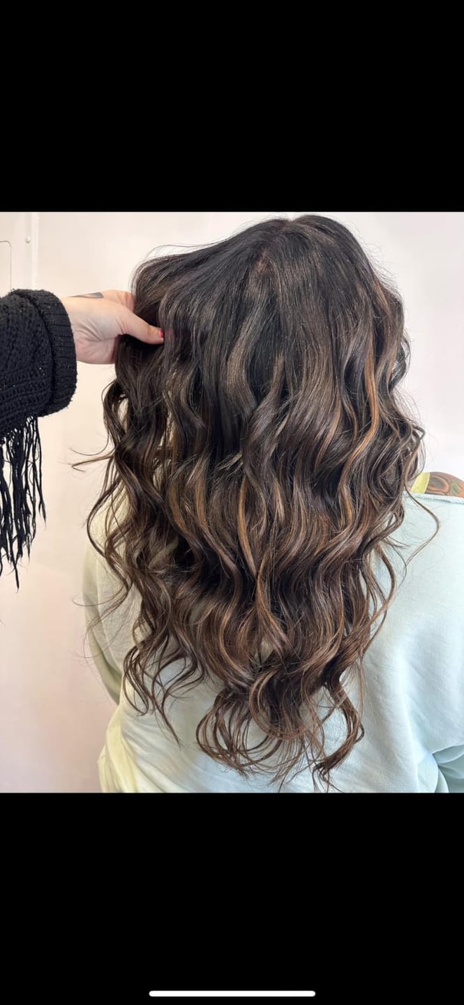 Customer photo review of 6x7 Inches Virgin Human Hair Toppers Mono Base Balayage Brown #2/8/2
