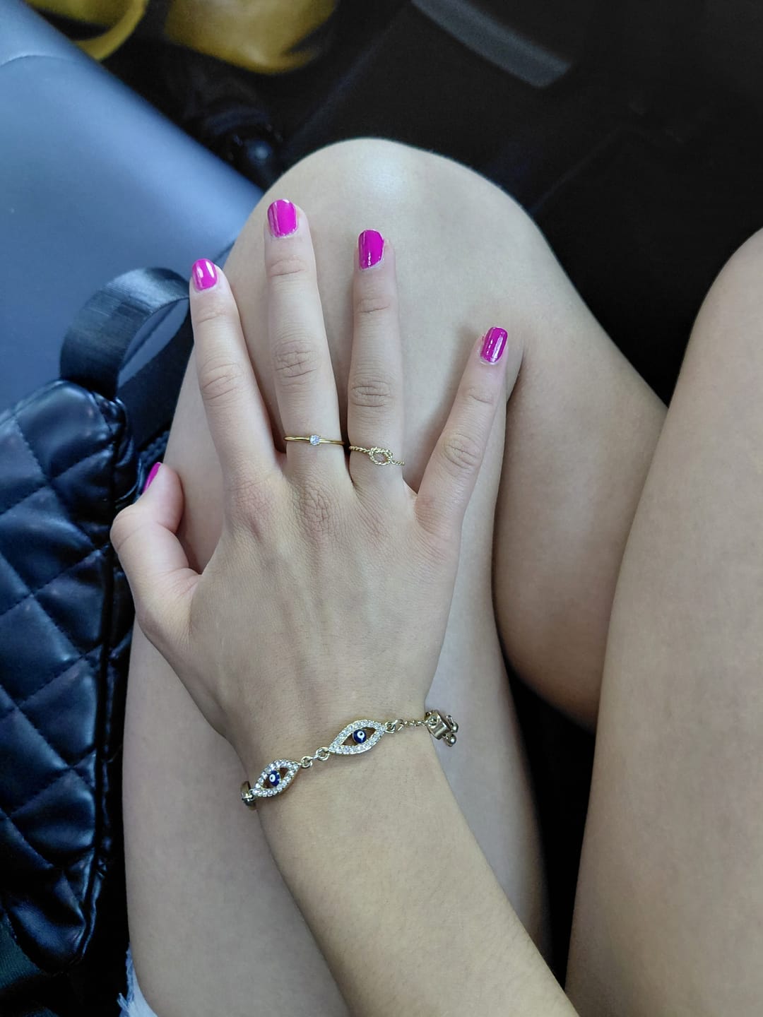 Customer photo review of Birthstone 18K Gold Rings