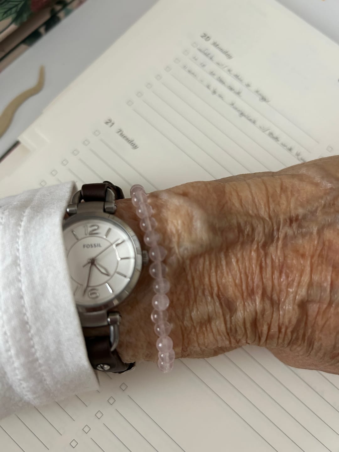 Customer photo review of Rose Quartz Bracelet Mini