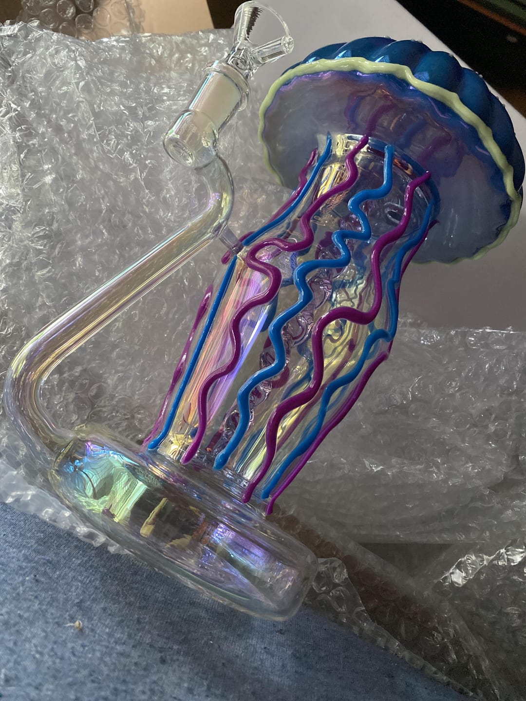 Customer photo review of IRIDESCENT JELLYFISH BONG