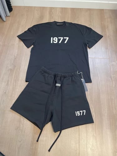 Customer photo review of Fear of God Essentials NBA Black White Summer Set