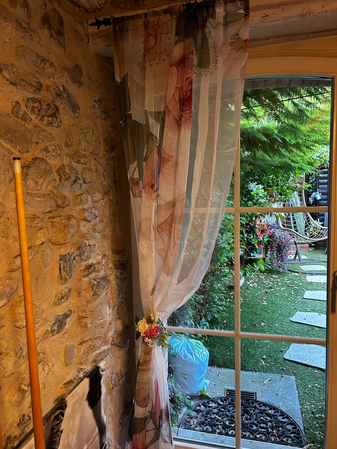 Customer photo review of Outdoor Gardine – Wasserdichtes Voile, Tap Top, Weiß, 132 cm Breite