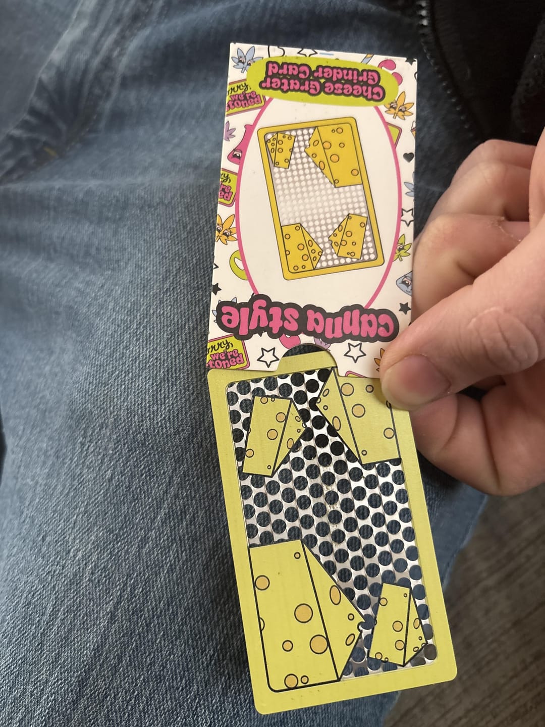 Customer photo review of CHEESE GRATER GRINDER CARD