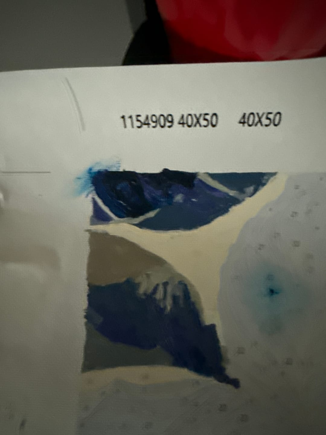 Customer photo review of Botanical Blues | Paint by Number