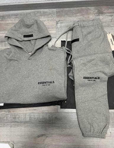 Customer photo review of Fear of God Essentials NBA Black White Summer Set
