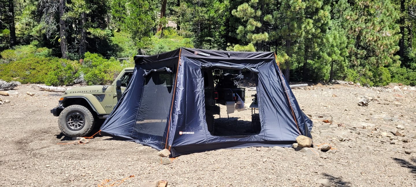 Customer photo review of OPENROAD  270 Free Standing Awning for Camping-Adventure Series