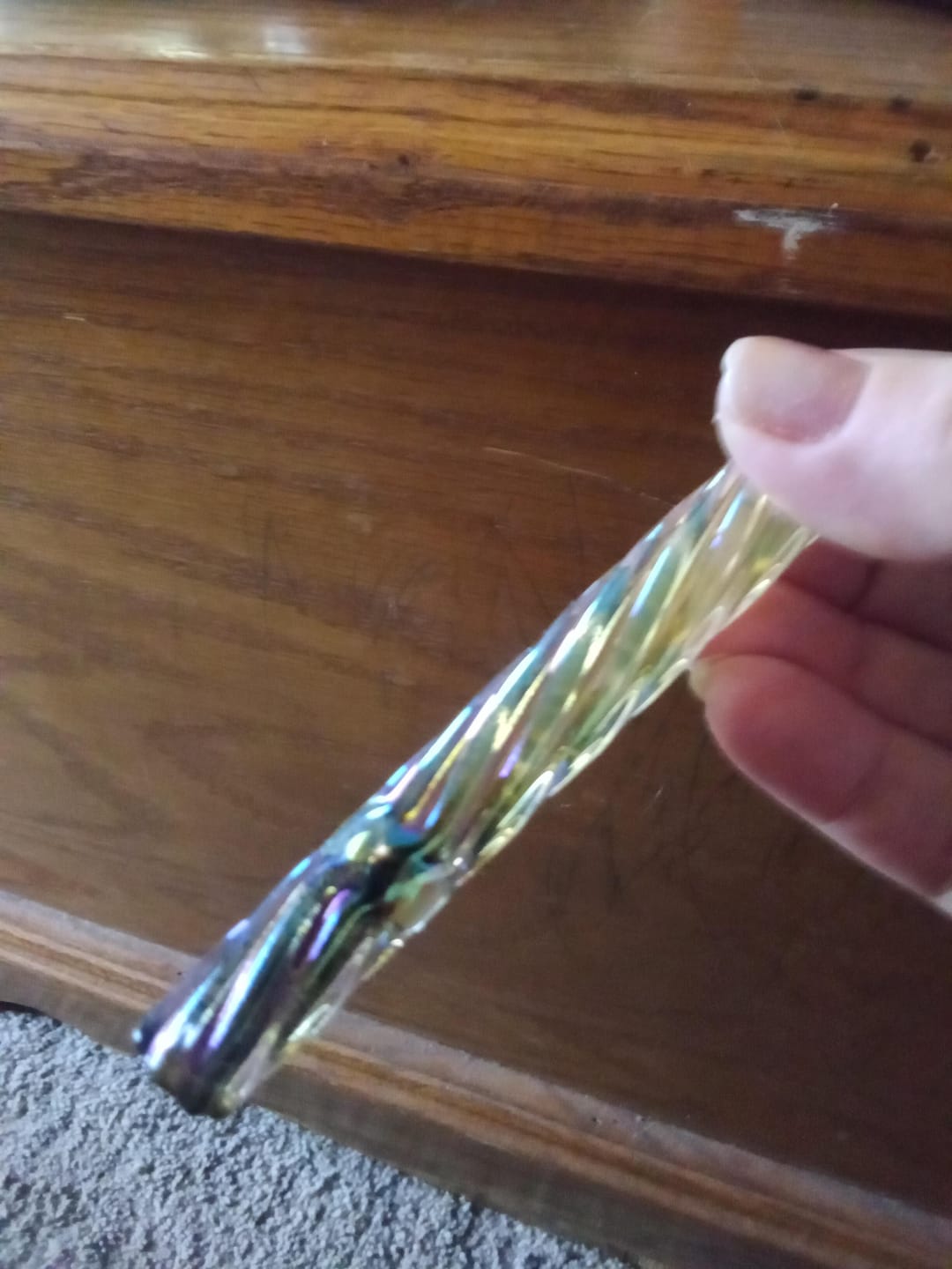 Customer photo review of IRIDESCENT TWISTED CHILLUM