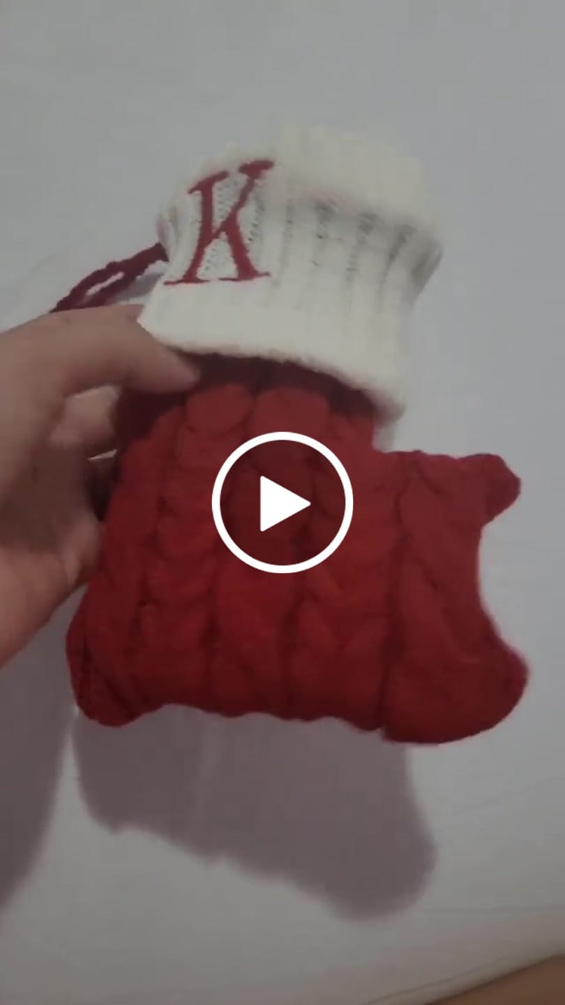 Customer video review of Decoração de Natal Meia com Letra do Alfabeto