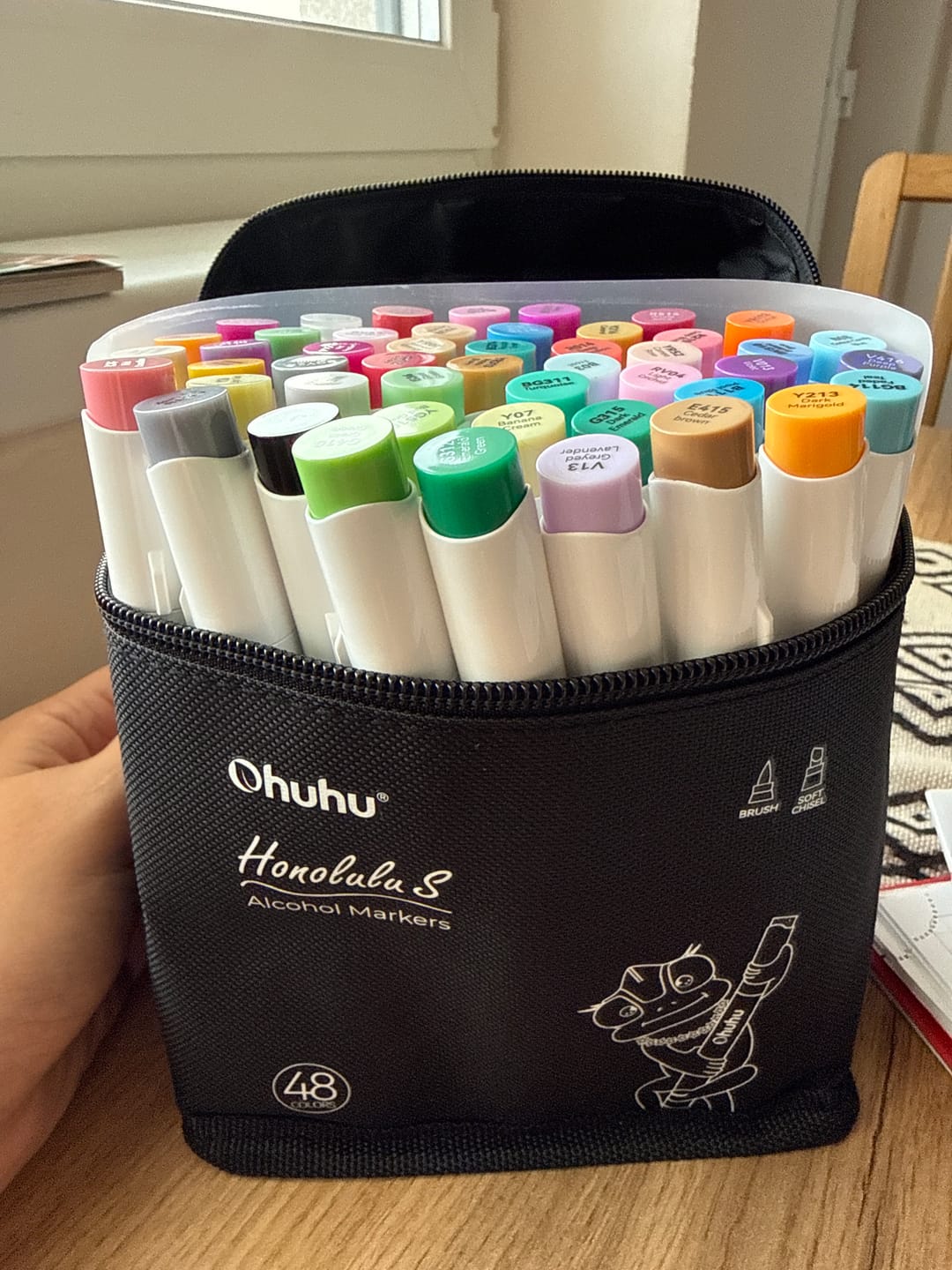 Customer photo review of Ohuhu Honolulu S 48 Colors Dual Soft Tips Alcohol Art Markers, Brush & Soft Chisel