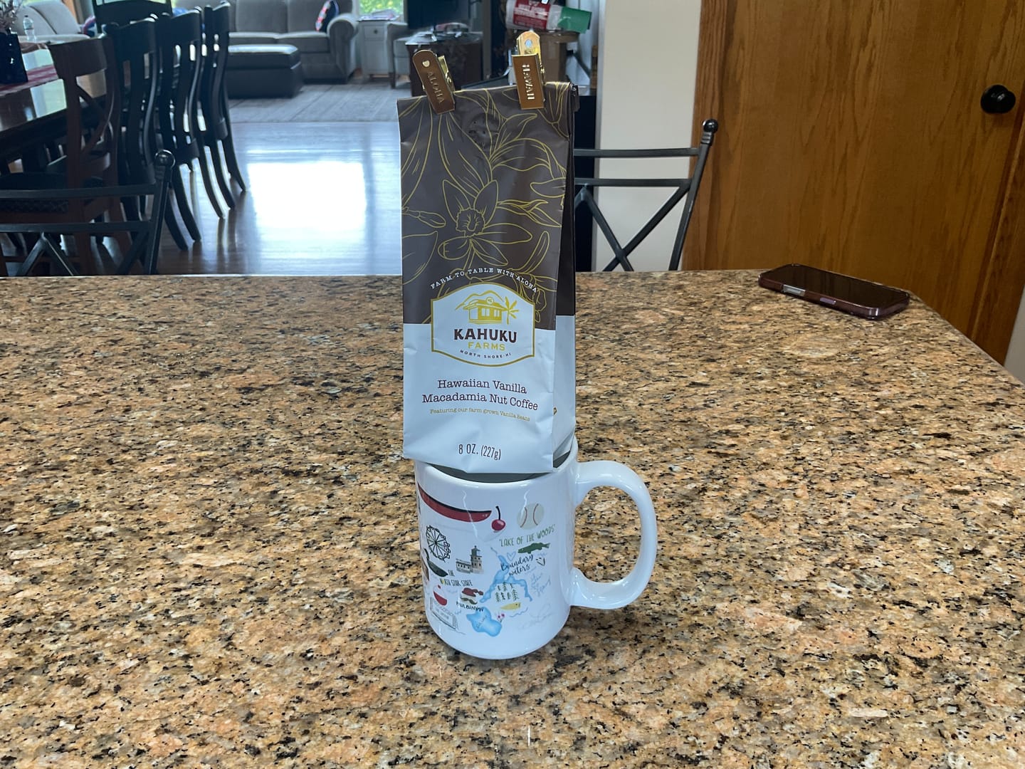Customer photo review of Hawaiian Vanilla Macadamia Nut Coffee