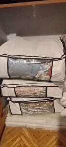 Customer photo review of Gule Home 2’li Vakumlu Hurç Seti Large + XXLarge Bez Çantalı Saklama Hurcu